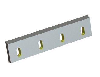 Cuchilla estator 498x115x25, Eco Line, 4 ranuras, filo 70°, 2xM14, 1xM12 para Folcieri 