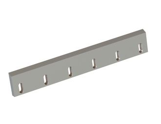 Cuchilla estator 638x100x22, PremiumCut, 6 ranuras, 3xM12 roscas, filo 65° para Tria 