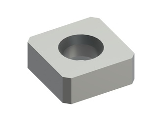 Cuchilla picadora 130x130x50, Premium Line, 4 biseles 10x45°, agujero Ø57, variante W9 para Untha 