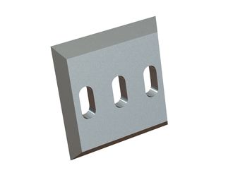 Cuchilla rotor 100x104x12, Premium Line, 3 ranuras, filo doble 50°, versión Y para Hosokawa Alpine AG 