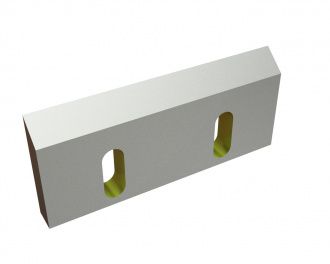 Cuchilla rotor centro 210x90x20, Eco Line, 2 ranuras, filo 50°, versión X para Hosokawa Alpine AG 