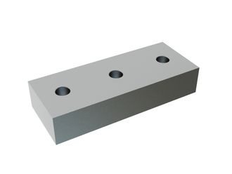 Cuchilla trituradora 196x78x38 Premium Line, 3 perforaciones simétricas Ø17 para Artech Recyclingtechnik GmbH 