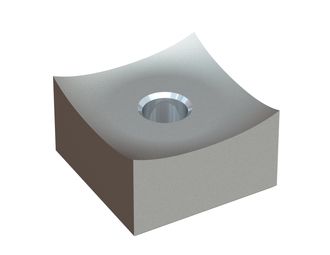 Cuchilla trituradora 95x95x55, Premium Line, rosca M30, versión X para Zeno Zerkleinerungsmaschinen 