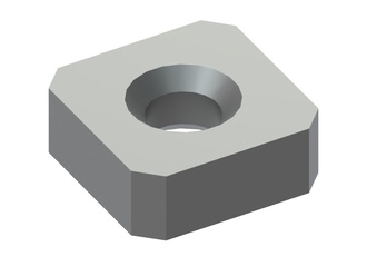 Cutter 110x110x40 Premium Line 2 counter-sunk holes, X-version for Vecoplan Vecoplan VEZ