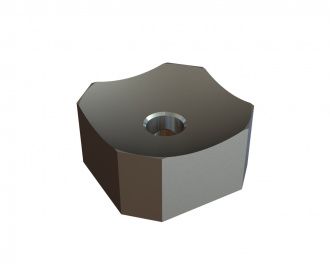 Cutter 60x60x30 edges chamfered Premium Line for Vecoplan LLC (Retech) Vecoplan V-EBS 2500