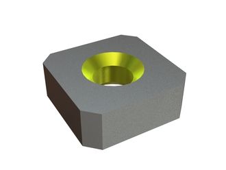 Cutting crown 110x110x40 Eco Line, 2 countersunk holes, X version for Vecoplan Vecoplan VEZ