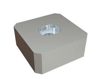 Cutting crown 119x119x49 PremiumCut one-sided slotted hole counterbore, 1 bore, X version for Bano Recycling s.r.l. 