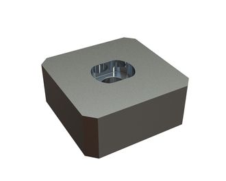 Cutting crown 119x119x49 PremiumCut one-sided slotted hole counterbore, 1 bore, Y version for Bano Recycling s.r.l. 