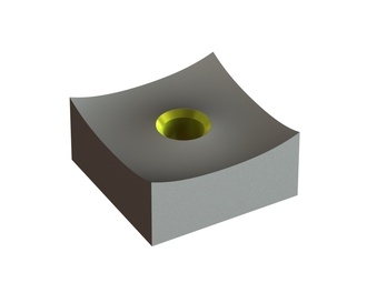 Cutting crown 40x40x18.5, StandardCut, M12 thread, W version for Vecoplan LLC (Retech) 