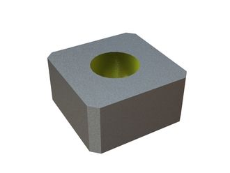 Cutting crown 40x40x20 StandardCut, 1 hole, X version for UNTHA America Untha VR 120