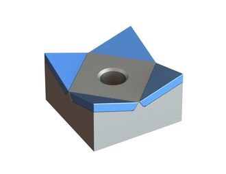 Cutting crown 40x40x23, Hybrid Line, cutting edge 25°, quality H4 for Vecoplan LLC (Retech) 