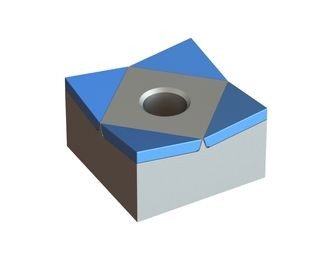 Cutting crown 40x40x23, Hybrid Line softcut form, quality H4, M14 thread 