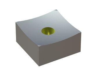 Cutting crown 50x50x25 StandardCut, hollow groove with 4 blunted cutting tips, M16 