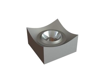 Cutting crown 50x50x28 PremiumCut, countersunk hole Ø16/Ø26, Y version for Herbold Meckesheim USA - Resource Recycling Systems Inc. Herbold EWS 45/160