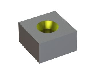 Cutting crown 50x50x28 StandardCut, 2 countersunk holes, X version for Herbold Meckesheim GmbH 