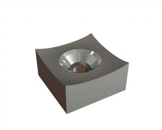 Cutting crown 60x60x30, Premium Line, countersunk hole for M18 thread, X version for Vecoplan LLC (Retech) Vecoplan VAZ 160/200