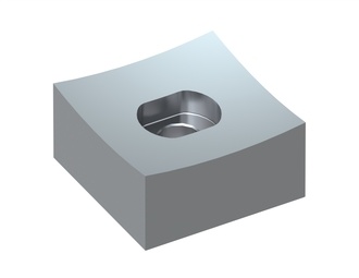 Cutting crown, 60x60x30, PremiumCut, slotted-hole countersink, 1 bore, X version for Bano Recycling s.r.l. 