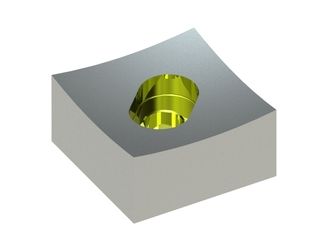 Cutting crown 60x60x30, StandardCut, hole with slotted counterbore, X version for Bano Recycling s.r.l. 