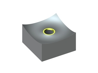 Cutting crown 80x80x45, StandardCut, M20 thread, X version for Vecoplan LLC (Retech) 