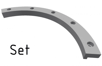 Deflector rotor 3-piece, 5 holes for Vecoplan Vecoplan VVZ
