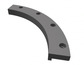 Deflector rotor pared lateral derecha inferior 4 perforaciones para Vecoplan Vecoplan VAZ 2500