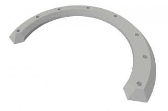 Deflector side wall, 8 holes for Vecoplan Vecoplan VNZ