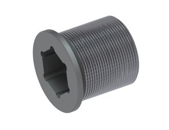 Douille filetée Ø50x45, M42, filetage intérieur M24, largeur sur plats 27 pour THM Recycling 