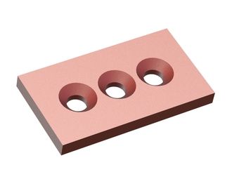 Dryer plate 90x50x8, Hardox, 3 countersunk holes 