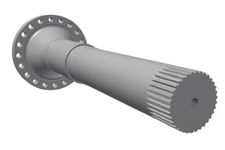 Eje de rotor lado de accionamiento, rodamiento libre PC 25, ejecución para conexión por brida para Vecoplan Vecoplan VNZ 210