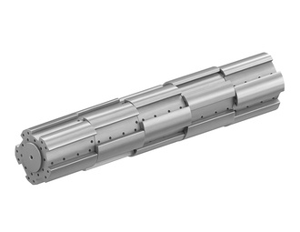 Eje de rotor para MPR200T L=2000, blindado, 5 filas para cuchillas de rotor t=25 para Eldan Recycling 
