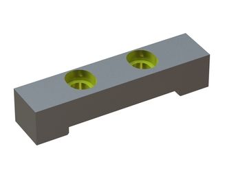 Filler piece 225x52x45, StandardCut, 2 slotted holes, B1 version for Zeno Zerkleinerungsmaschinen 