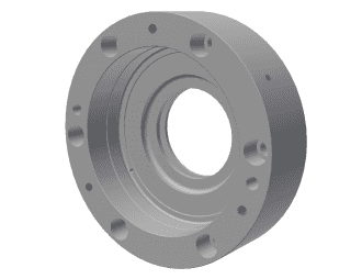 Flange bearing housing D=200, for hold-down bearing for Vecoplan LLC (Retech) Vecoplan VAZ 160/200
