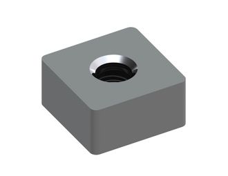 Flat cutting crown 30x30x15 PremiumCut, M12 thread, rounded corners, X version for Holzmag | Metso 