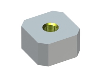 Flat cutting crown 80x80x45, StandardCut, M24 thread, X version for Vecoplan LLC (Retech) 