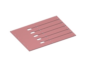 Front wear plate, 30 countersunk holes, 5 slots, Hardox for Austropressen | Roither Maschinenbau GmbH 