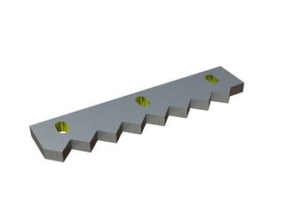 Gegenmesser 3-tlg. 1504x146x43, Premium Line, 16 Langlöcher, X-Variante 