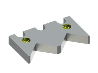 Gegenmesser 345x196x47 Eco Line Ausführung 145, Y-Variante for Lindner Recyclingtech 