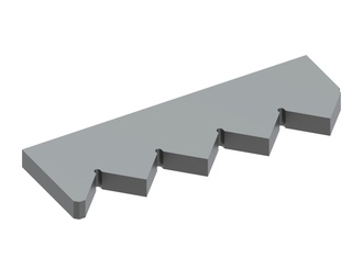 Gegenmesser außen 381x125x25 PremiumCut, Ausführung 80, B1-Variante für Vecoplan Vecoplan VAZ 2500