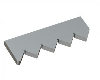 Gegenmesser außen 381x125x25 PremiumCut, Ausführung 80, X-Variante für Vecoplan Vecoplan VAZ 2500