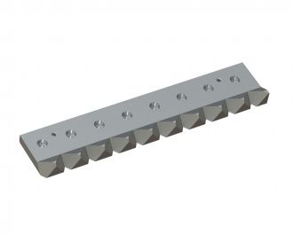 Gegenmesser links 650x131x39 Premium Line, Ausführung 60, B1-Variante für Vecoplan 