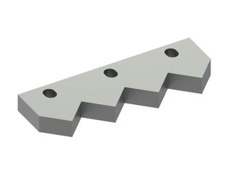 Gegenmesser Mitte 282x96x28, Premium Line, 3 Langlöcher, X-Version 