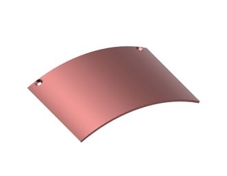 Griglia con larghezza 450 largo, spessore t=10 