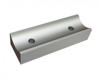 Groove knife 172x57x35 Premium Line, 2x M16 thread, X version, utility model protected for Lindner Recyclingtech Lindner Komet 2800 (A)