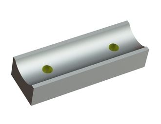 Groove knife 172x57x35 StandardCut, 2x M16 thread, W version for Lindner Recyclingtech 
