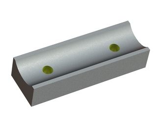 Groove knife 172x61x35 StandardCut, 2x M16 thread, W version, utility model protected for Lindner Recyclingtech 