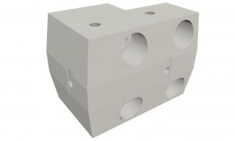 Guidage axial-radial droite traverse de contre-couteau, trempé pour Vecoplan Vecoplan VNZ