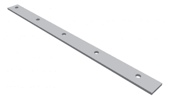 Guide bar, 5 holes for Vecoplan LLC (Retech) 