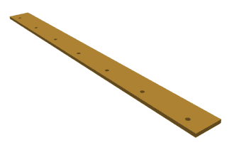 Guide rail for slide guide front, 7 holes for Vecoplan Vecoplan VAZ