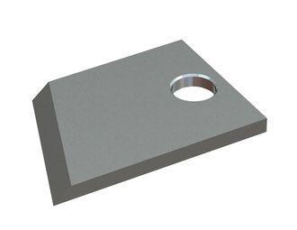 Heißabschlagmesser 58x40x4 links PremiumCut Schneide 42°, Bohrung Ø11 für EREMA Engineering Recycling Maschinen und Anlagen 