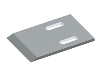 Heißabschlagmesser 95x62x4, Premium Line, 2 Langlöcher, Schneide 22°, X-Version 